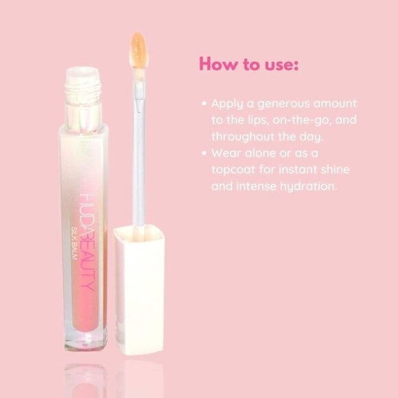 Huda Beauty Silk Balm Hydrating Nourishing Lip GLOSS PLUMP Balm Blush mini size - Picture 2 of 4